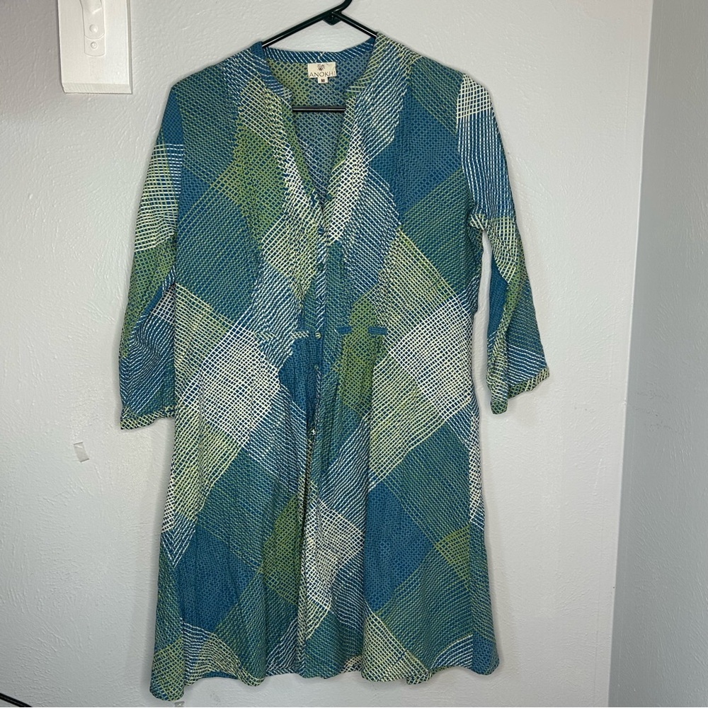 Beautfu Anokhi Kurta Aqua Tones